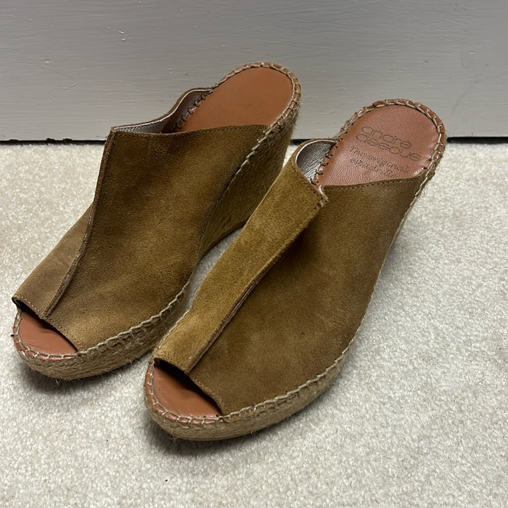 Tan espadrilles, worn once